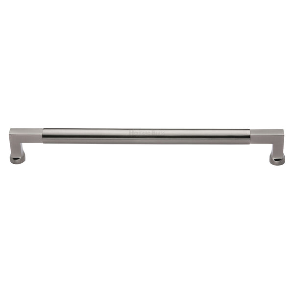 Heritage Brass Door Pull Handle Bauhaus Design 483mm Satin Nickel Finish
 - V1312 483-SN - Choice Handles