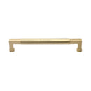 Heritage Brass Door Pull Handle Bar Design 330mm& Satin Brass Finish
 - V1315 330-SB - Choice Handles
