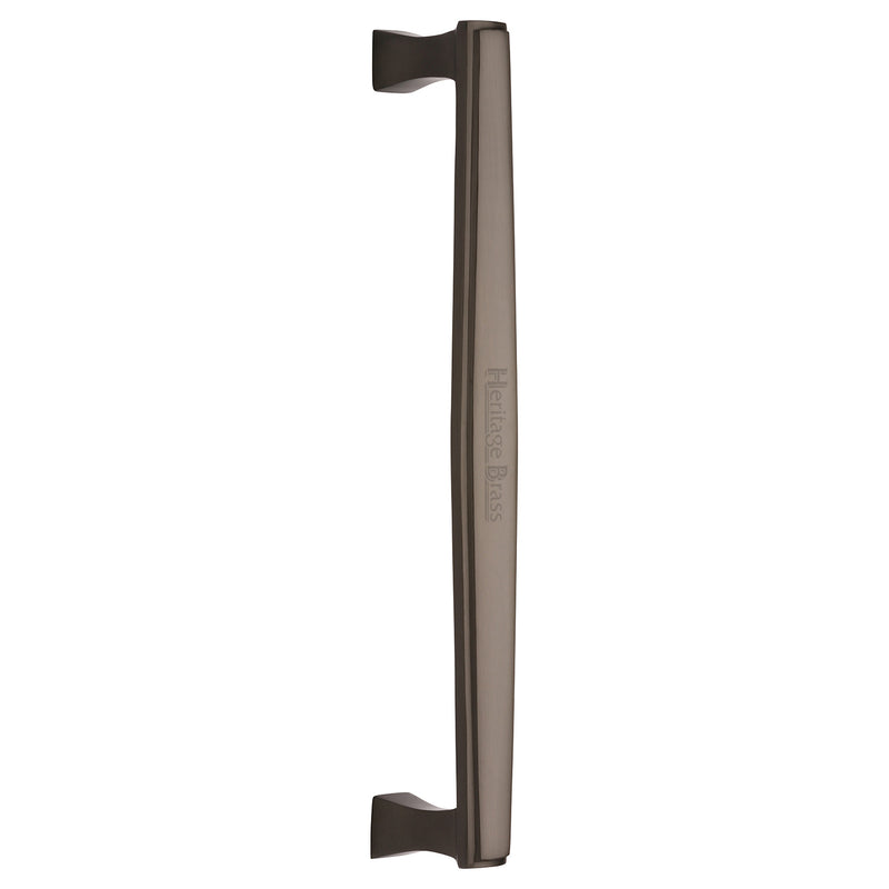 Heritage Brass Door Pull Handle Deco Design 305mm Matt Bronze Finish - V1334 305-MB - Choice Handles