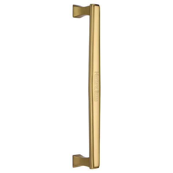 Heritage Brass Door Pull Handle Deco Design 305mm Polished Brass Finish - V1334 305-PB - Choice Handles