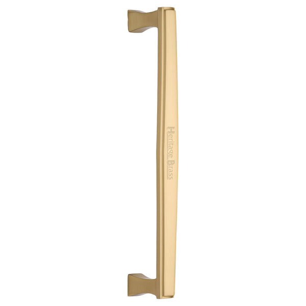 Heritage Brass Door Pull Handle Deco Design 305mm Satin Brass Finish - V1334 305-SB - Choice Handles