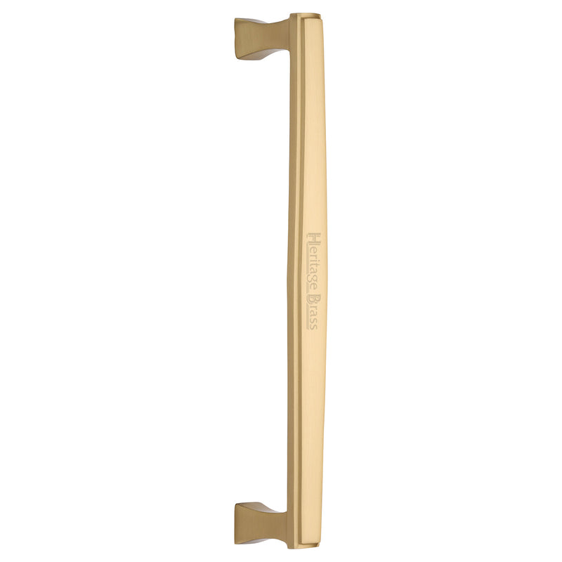 Heritage Brass Door Pull Handle Deco Design 305mm Satin Brass Finish - V1334 305-SB - Choice Handles