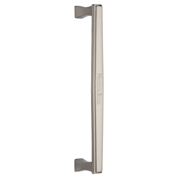 Heritage Brass Door Pull Handle Deco Design 305mm Satin Nickel Finish - V1334 305-SN - Choice Handles