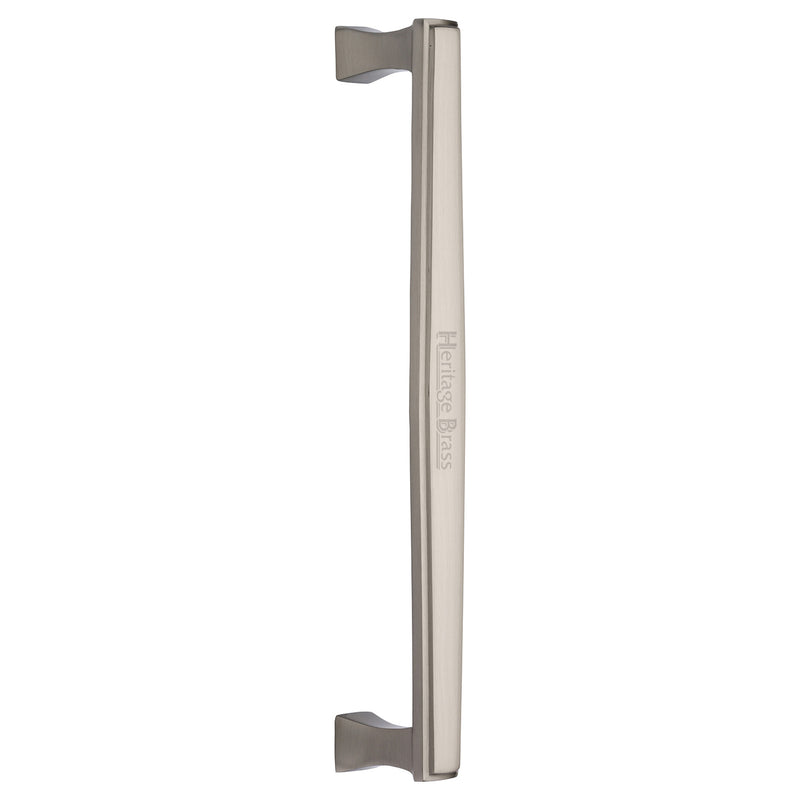 Heritage Brass Door Pull Handle Deco Design 305mm Satin Nickel Finish - V1334 305-SN - Choice Handles