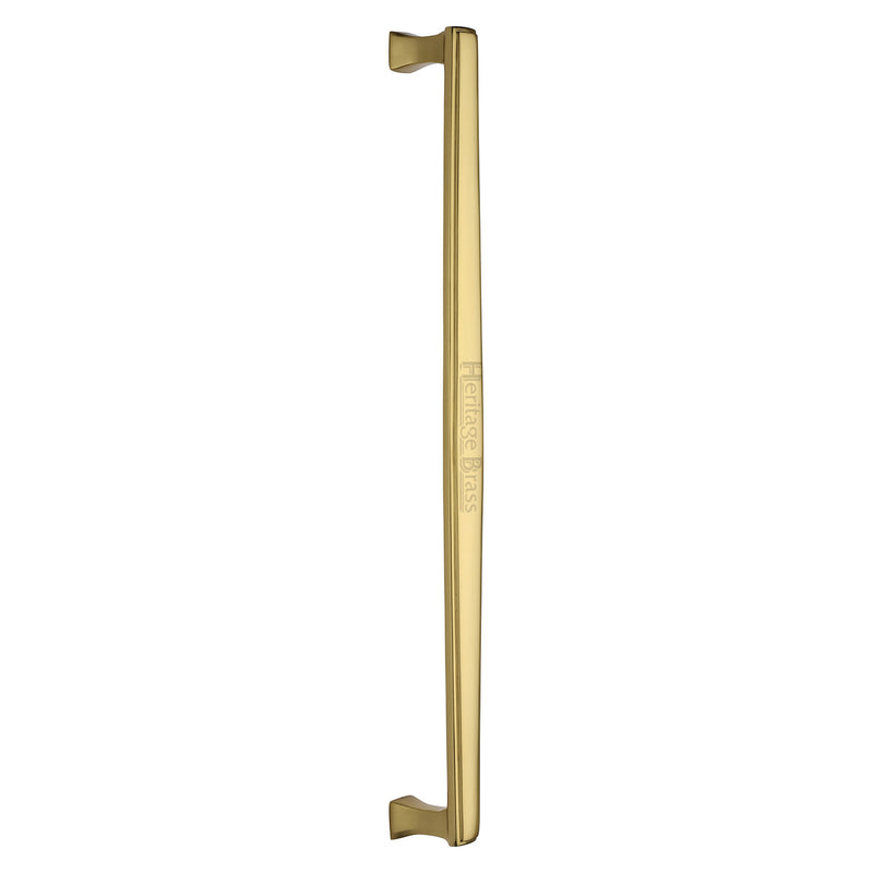 Heritage Brass Door Pull Handle Deco Design 457mm Polished Brass Finish
 - V1334 457-PB - Choice Handles