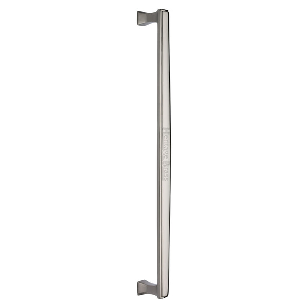 Heritage Brass Door Pull Handle Deco Design 457mm Polished Nickel Finish
 - V1334 457-PNF - Choice Handles