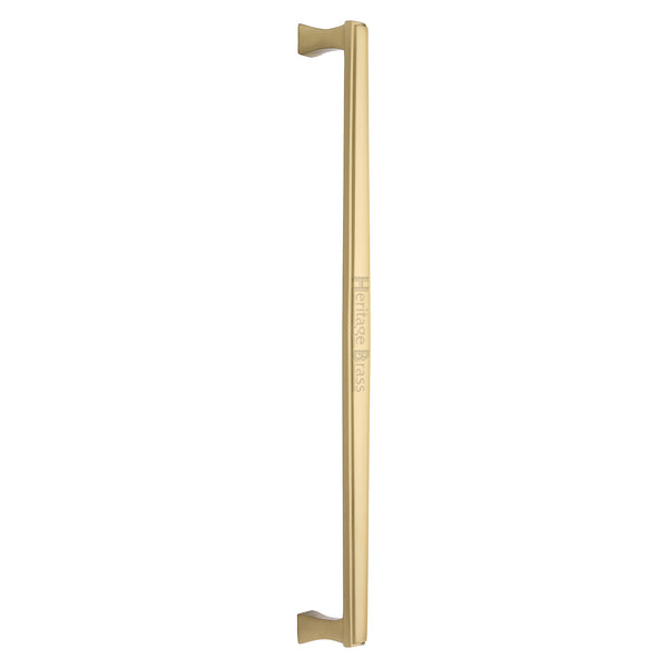 Heritage Brass Door Pull Handle Deco Design 457mm Satin Brass Finish
 - V1334 457-SB - Choice Handles