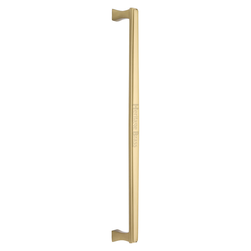 Heritage Brass Door Pull Handle Deco Design 457mm Satin Brass Finish
 - V1334 457-SB - Choice Handles