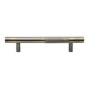 Heritage Brass Door Pull Handle Bar Knurled Design 305mm Antique Brass Finish
 - V1365 305-AT - Choice Handles
