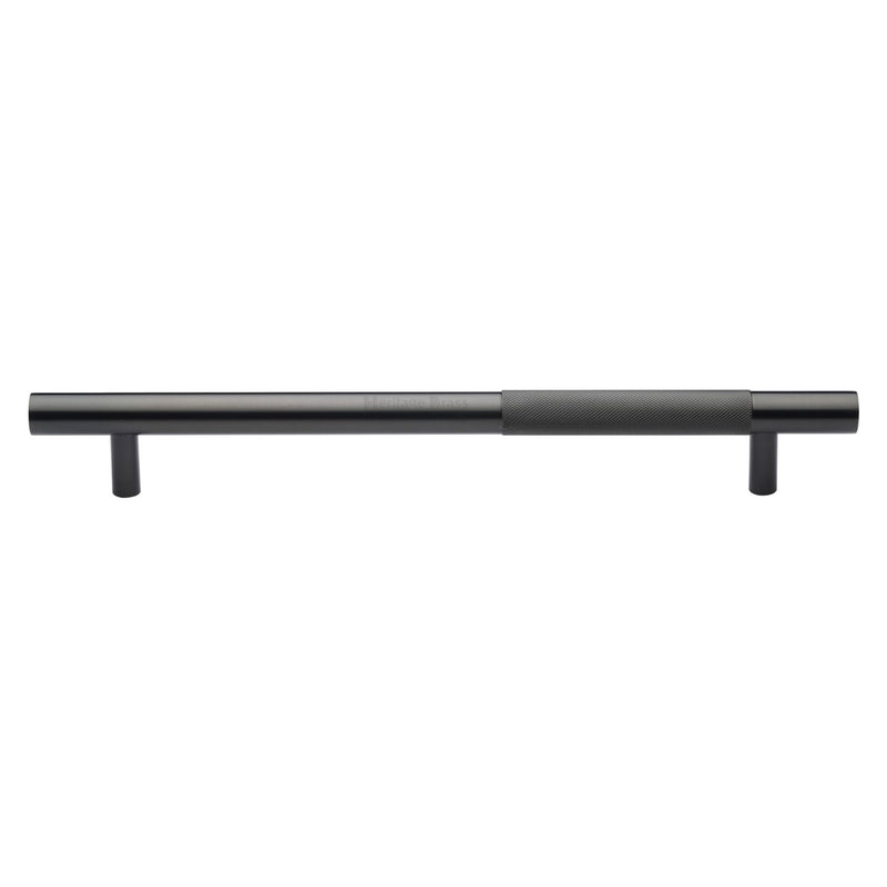Heritage Brass Door Pull Handle Bar Knurled Design 457mm Matt Bronze Finish
 - V1365 457-MB - Choice Handles