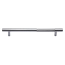 Heritage Brass Door Pull Handle Bar Knurled Design 457mm& Polished Chrome Finish
 - V1365 457-PC - Choice Handles