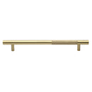 Heritage Brass Door Pull Handle Bar Knurled Design 457mm Satin Brass Finish
 - V1365 457-SB - Choice Handles
