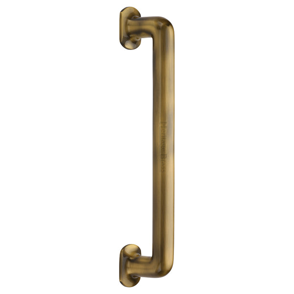 Heritage Brass Door Pull Handle Traditional Design 330mm Satin Brass Finish - V1376 330-AT - Choice Handles