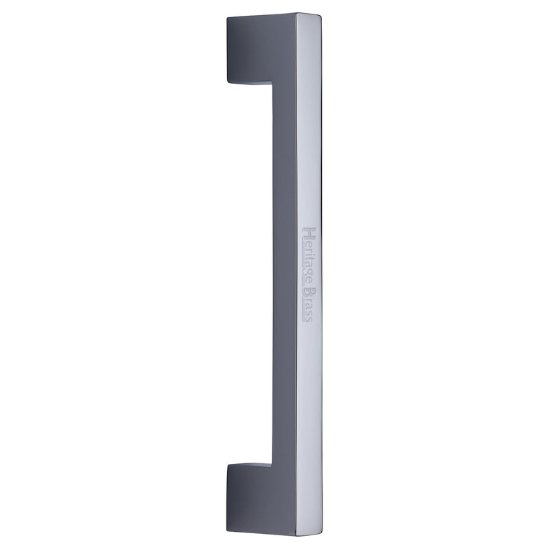 Heritage Brass Door Pull Handle Urban Design 305mm Polished Chrome Finish - V1390 305-PC - Choice Handles