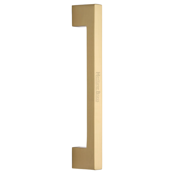 Heritage Brass Door Pull Handle Urban Design 305mm Satin Brass Finish - V1390 305-SB - Choice Handles
