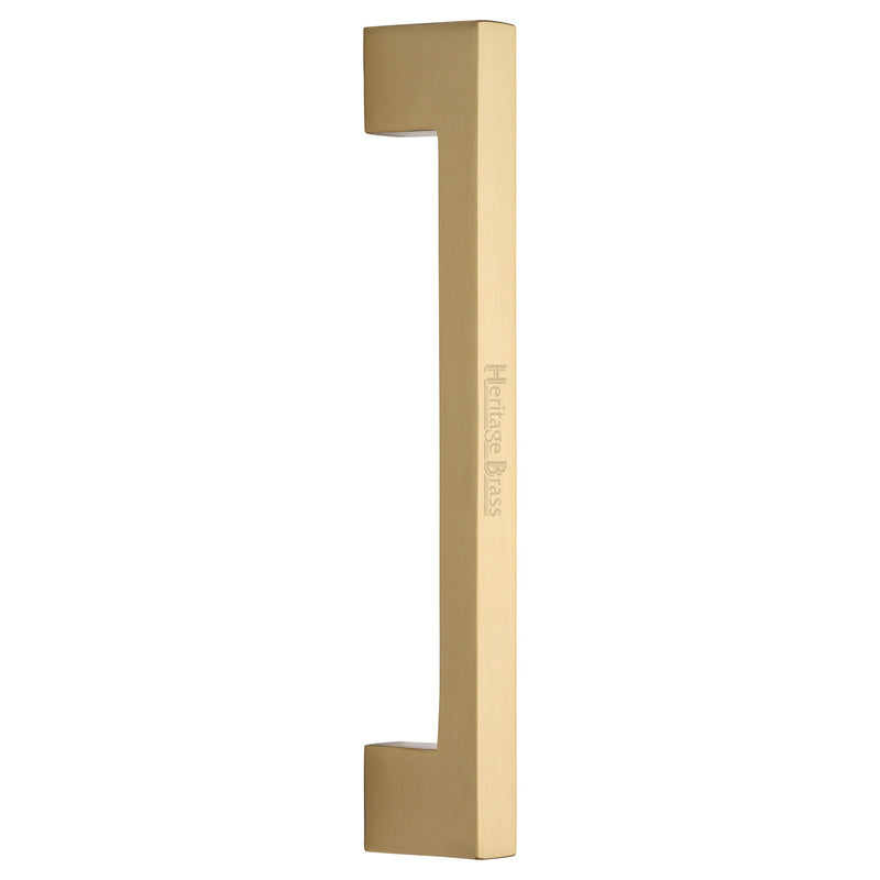 Heritage Brass Door Pull Handle Urban Design 305mm Satin Brass Finish - V1390 305-SB - Choice Handles