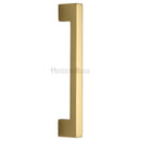 Heritage Brass Door Pull Handle Urban Design 457mm Polished Brass Finish - V1390 457-PB - Choice Handles