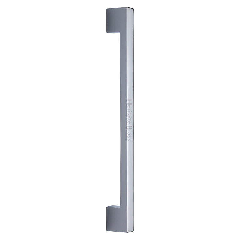 Heritage Brass Door Pull Handle Urban Design 457mm Polished Chrome Finish - V1390 457-PC - Choice Handles