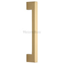 Heritage Brass Door Pull Handle Urban Design 457mm Satin Brass Finish - V1390 457-SB - Choice Handles