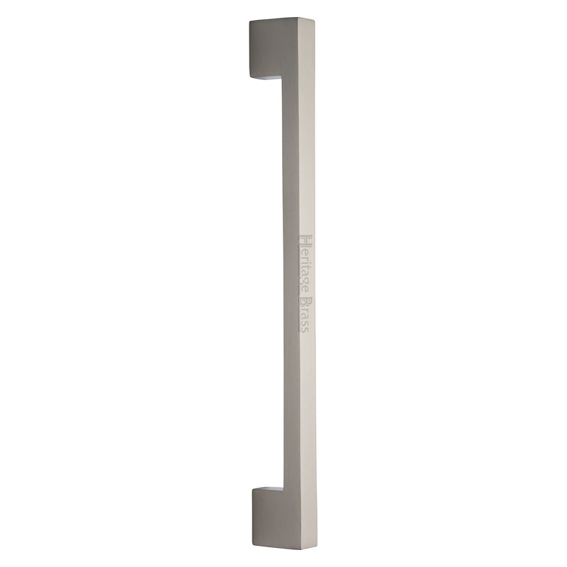 Heritage Brass Door Pull Handle Urban Design 457mm Satin Nickel Finish - V1390 457-SN - Choice Handles