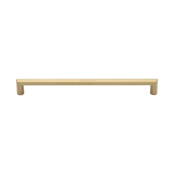 Heritage Brass Door Pull Handle Hexagonal Design 328mm Satin Brass Finish
 - V1473 328-SB - Choice Handles