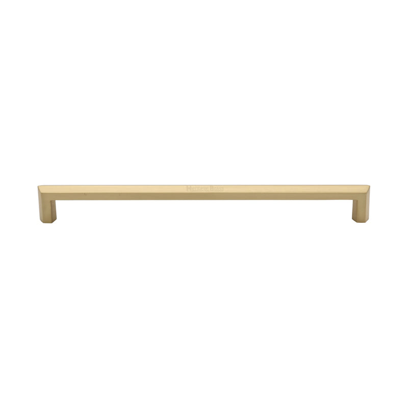 Heritage Brass Door Pull Handle Hexagonal Design 328mm Satin Brass Finish
 - V1473 328-SB - Choice Handles