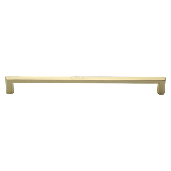 Heritage Brass Door Pull Handle Hexagonal Design 480mm& Polished Brass Finish
 - V1473 480-PB - Choice Handles