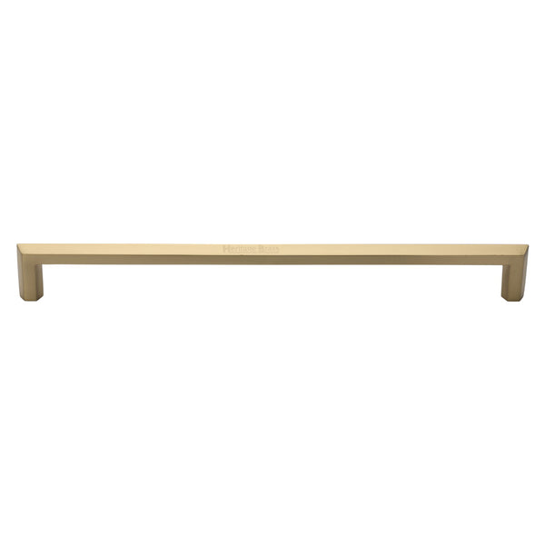 Heritage Brass Door Pull Handle Hexagonal Design 480mm Satin Brass Finish
 - V1473 480-SB - Choice Handles