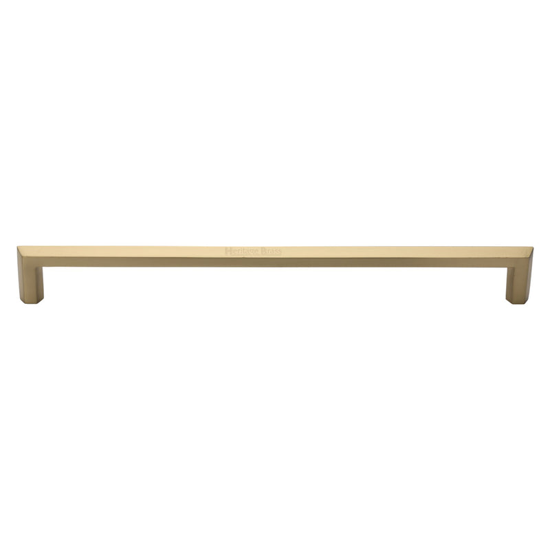 Heritage Brass Door Pull Handle Hexagonal Design 480mm Satin Brass Finish
 - V1473 480-SB - Choice Handles