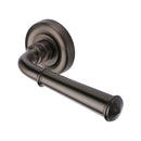 Heritage Brass Door Handle Lever Latch on Round Rose Colonial Design Matt Bronze finish - V1932-MB - Choice Handles