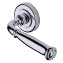Heritage Brass Door Handle Lever Latch on Round Rose Lincoln Design Polished Chrome finish
UK Registered Design Number 6228268 - V1938-PC - Choice Handles