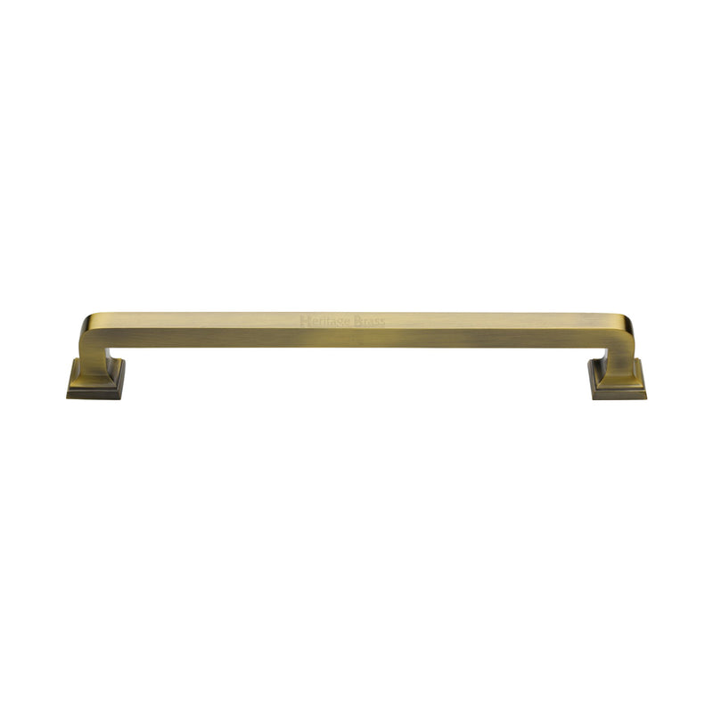 Heritage Brass Door Pull Handle Square Vintage Design 338mm Antique Brass Finish
 - V1964 338-AT - Choice Handles