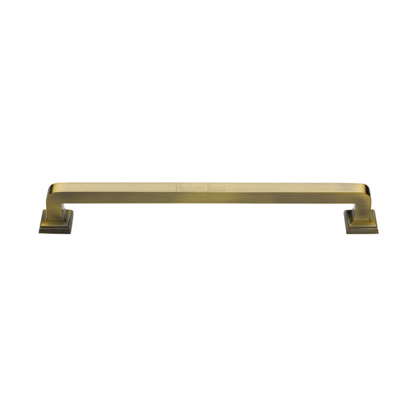 Heritage Brass Door Pull Handle Square Vintage Design 490mm Antique Brass Finish
 - V1964 490-AT - Choice Handles