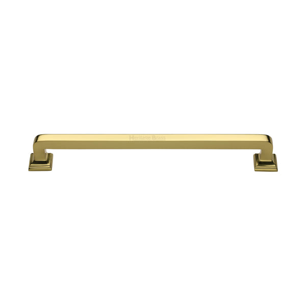 Heritage Brass Door Pull Handle Square Vintage Design 490mm Polished Brass Finish
 - V1964 490-PB - Choice Handles