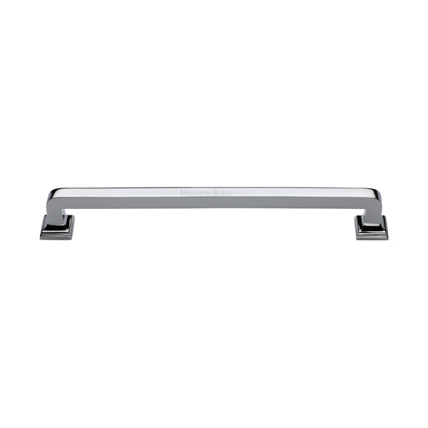 Heritage Brass Door Pull Handle Square Vintage Design 490mm Polished Chrome Finish
 - V1964 490-PC - Choice Handles