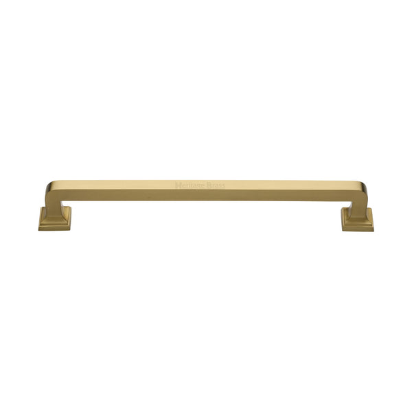 Heritage Brass Door Pull Handle Square Vintage Design 490mm Satin Brass Finish
 - V1964 490-SB - Choice Handles