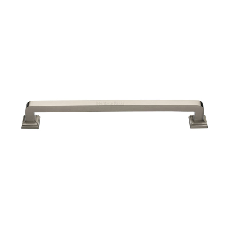 Heritage Brass Door Pull Handle Square Vintage Design 338mm& Satin Nickel Finish
 - V1964 338-SN - Choice Handles