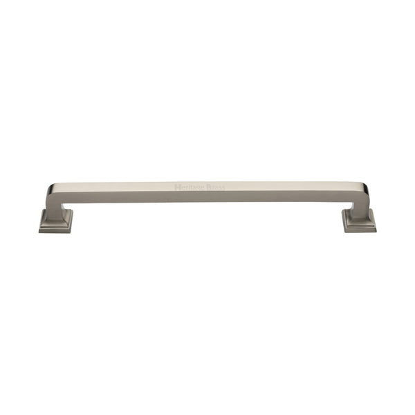 Heritage Brass Door Pull Handle Square Vintage Design 490mm& Satin Nickel Finish
 - V1964 490-SN - Choice Handles