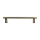 Heritage Brass Door Pull Handle & Round Bar Design 336mm Antique Brass Finish
 - V2059 336-AT - Choice Handles