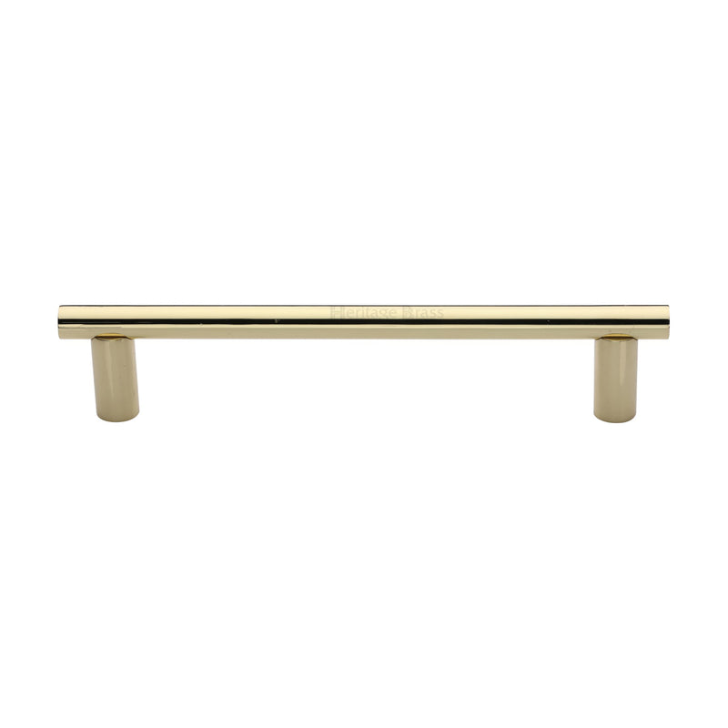 Heritage Brass Door Pull Handle& Round Bar Design 336mm Polished Brass Finish
 - V2059 336-PB - Choice Handles