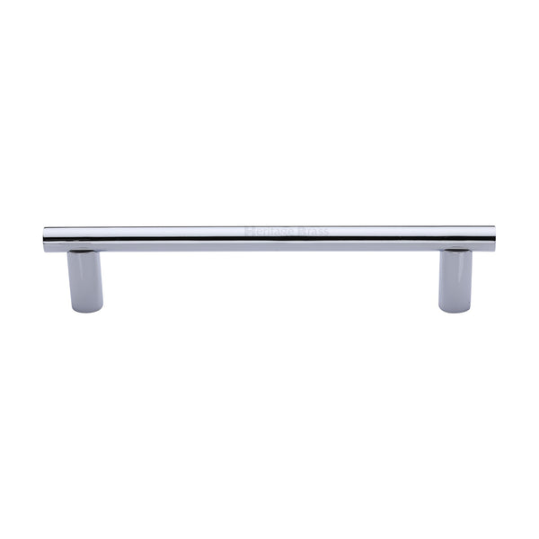 Heritage Brass Door Pull Handle& Round Bar Design 336mm Polished Chrome Finish
 - V2059 336-PC - Choice Handles