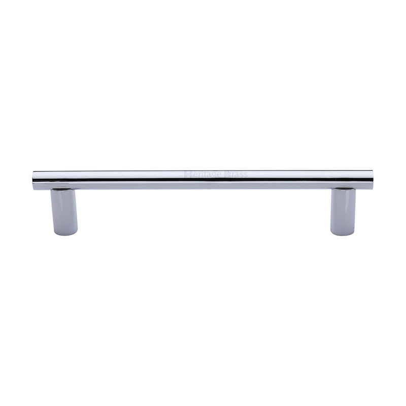Heritage Brass Door Pull Handle& Round Bar Design 336mm Polished Chrome Finish
 - V2059 336-PC - Choice Handles