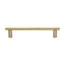 Heritage Brass Door Pull Handle& Round Bar Design 336mm& Satin Brass Finish
 - V2059 336-SB - Choice Handles