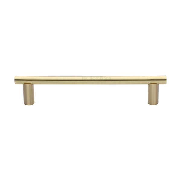 Heritage Brass Door Pull Handle& Round Bar Design 336mm& Satin Brass Finish
 - V2059 336-SB - Choice Handles