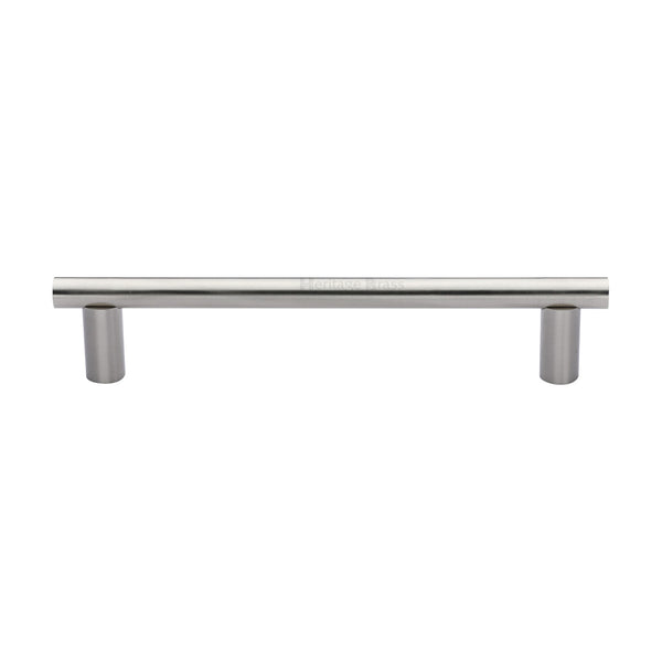 Heritage Brass Door Pull Handle& Round Bar Design 336mm Satin Nickel Finish
 - V2059 336-SN - Choice Handles