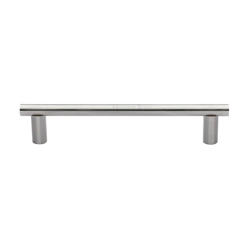 Heritage Brass Door Pull Handle& Round Bar Design 336mm Satin Nickel Finish
 - V2059 336-SN - Choice Handles