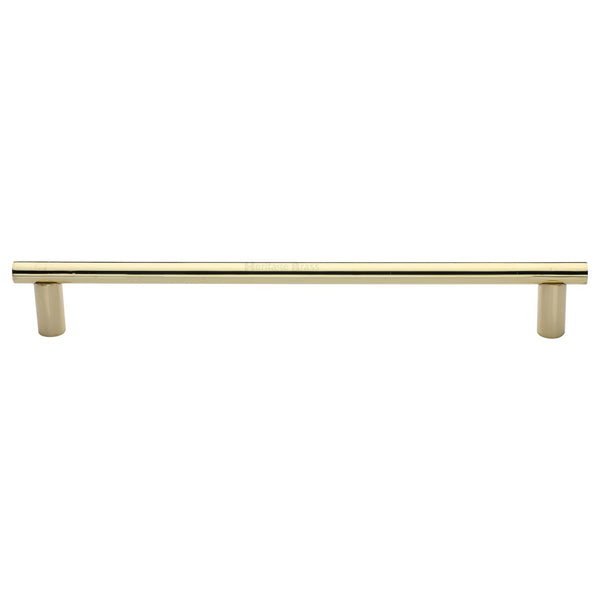 Heritage Brass Door Pull Handle Round Bar Design 489mm& Polished Brass Finish
 - V2059 489-PB - Choice Handles