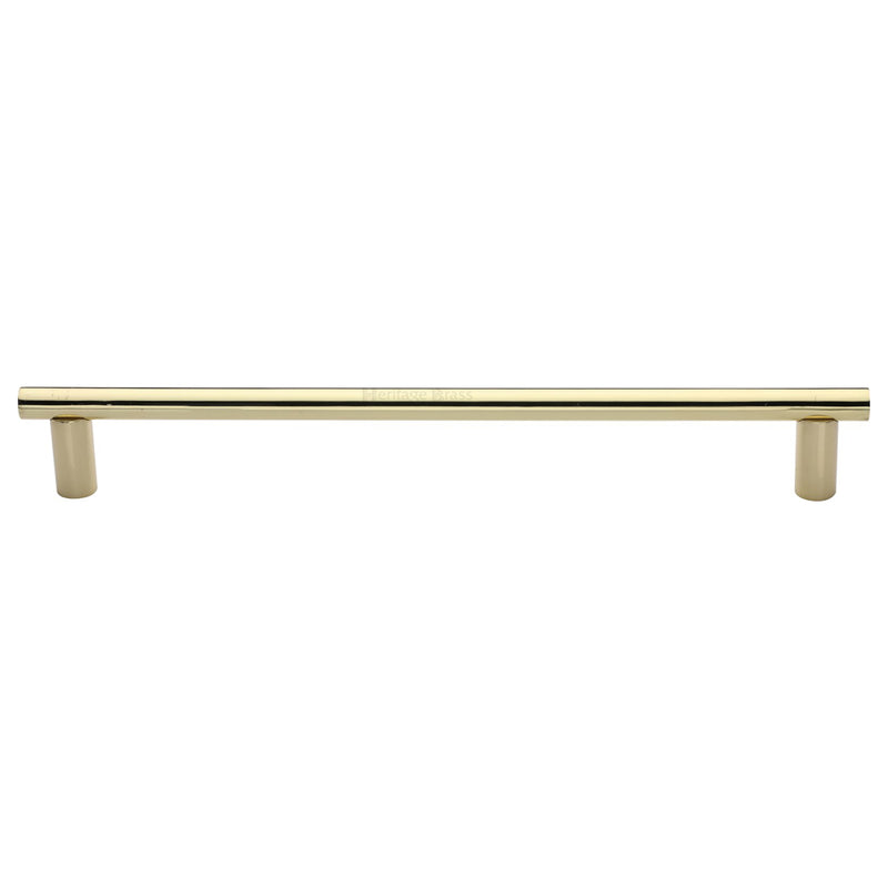 Heritage Brass Door Pull Handle Round Bar Design 489mm& Polished Brass Finish
 - V2059 489-PB - Choice Handles