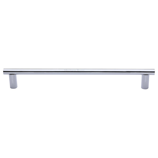 Heritage Brass Door Pull Handle Round Bar Design 489mm& Polished Chrome Finish
 - V2059 489-PC - Choice Handles