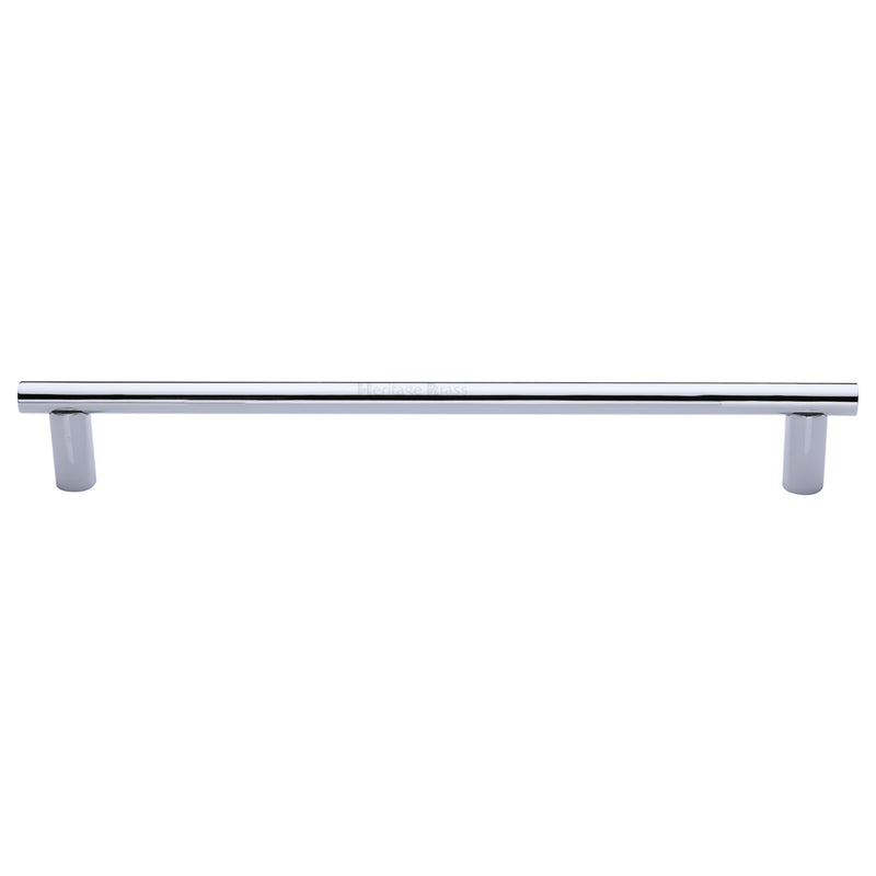 Heritage Brass Door Pull Handle Round Bar Design 489mm& Polished Chrome Finish
 - V2059 489-PC - Choice Handles